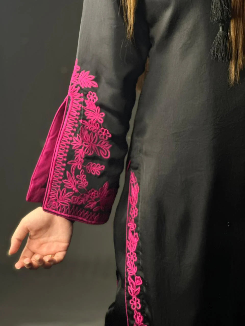 Magenta Premium Silk Embroidered 3-Piece Formal Suit