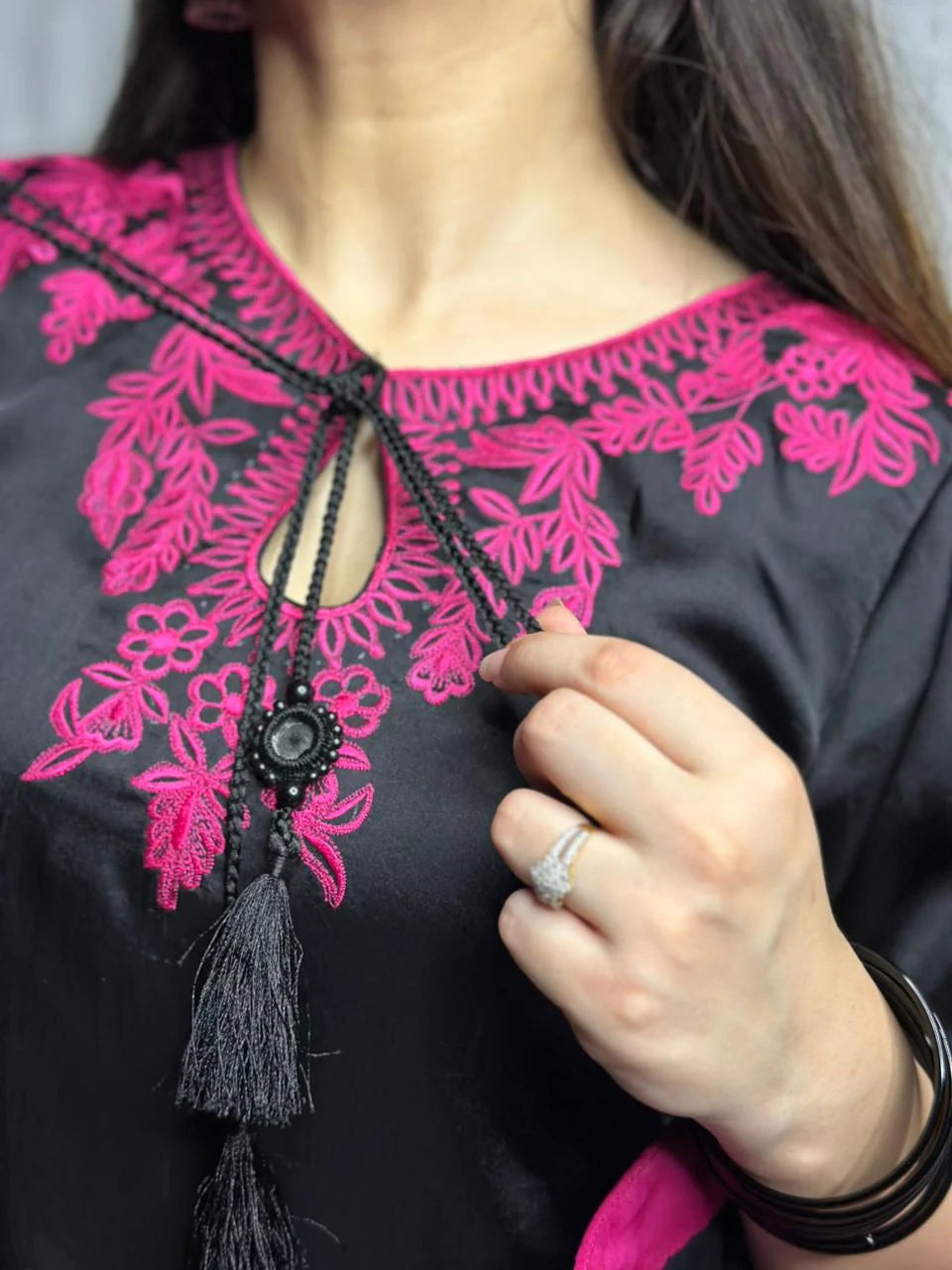 Magenta Premium Silk Embroidered 3-Piece Formal Suit