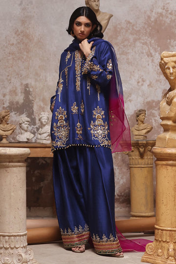Raw Silk Hand-Embellished 3-Piece Ensemble